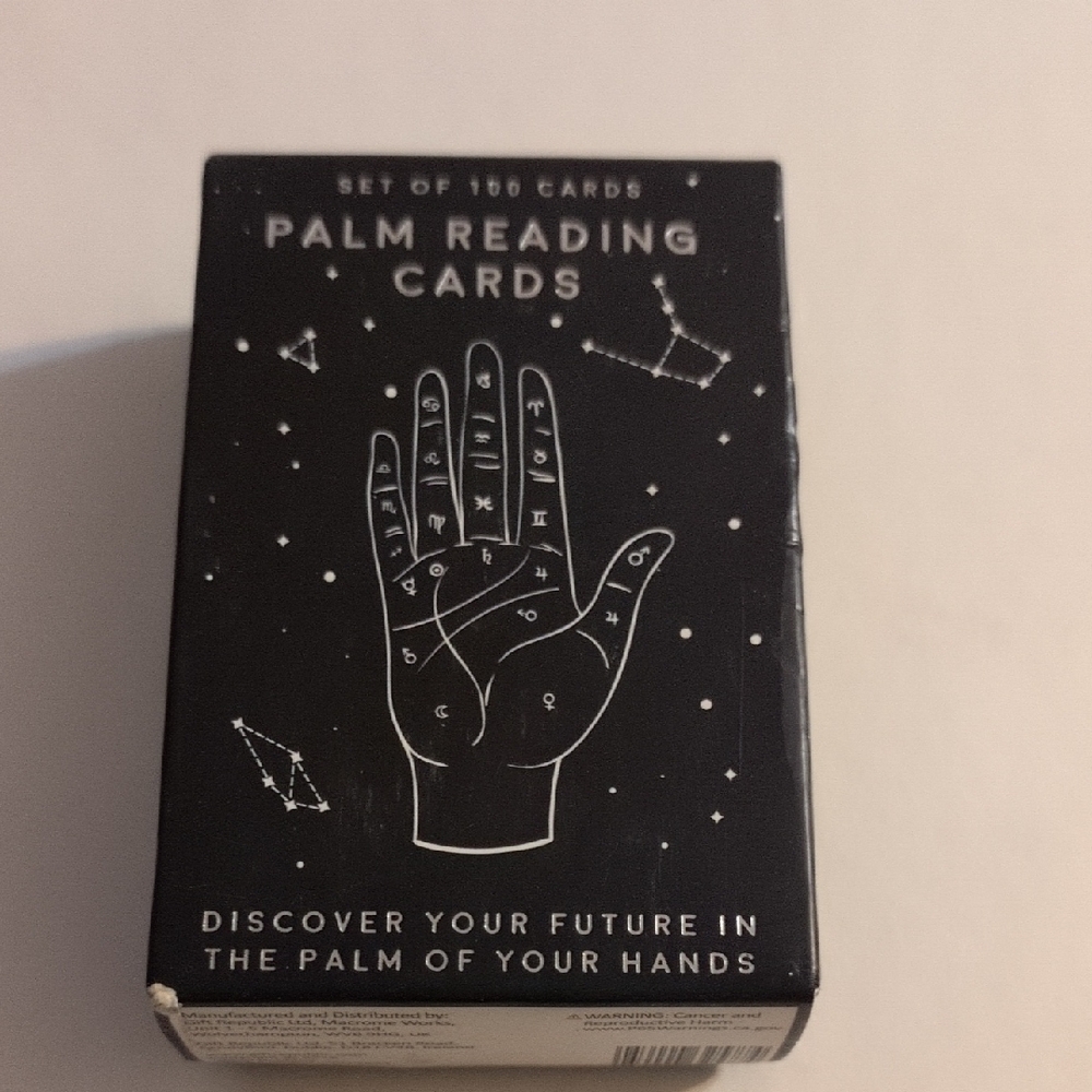 Palm Reading Cards - Black